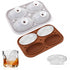 Football Ball Freezer Silicone Whiskey Ice Cube Tray with Lid